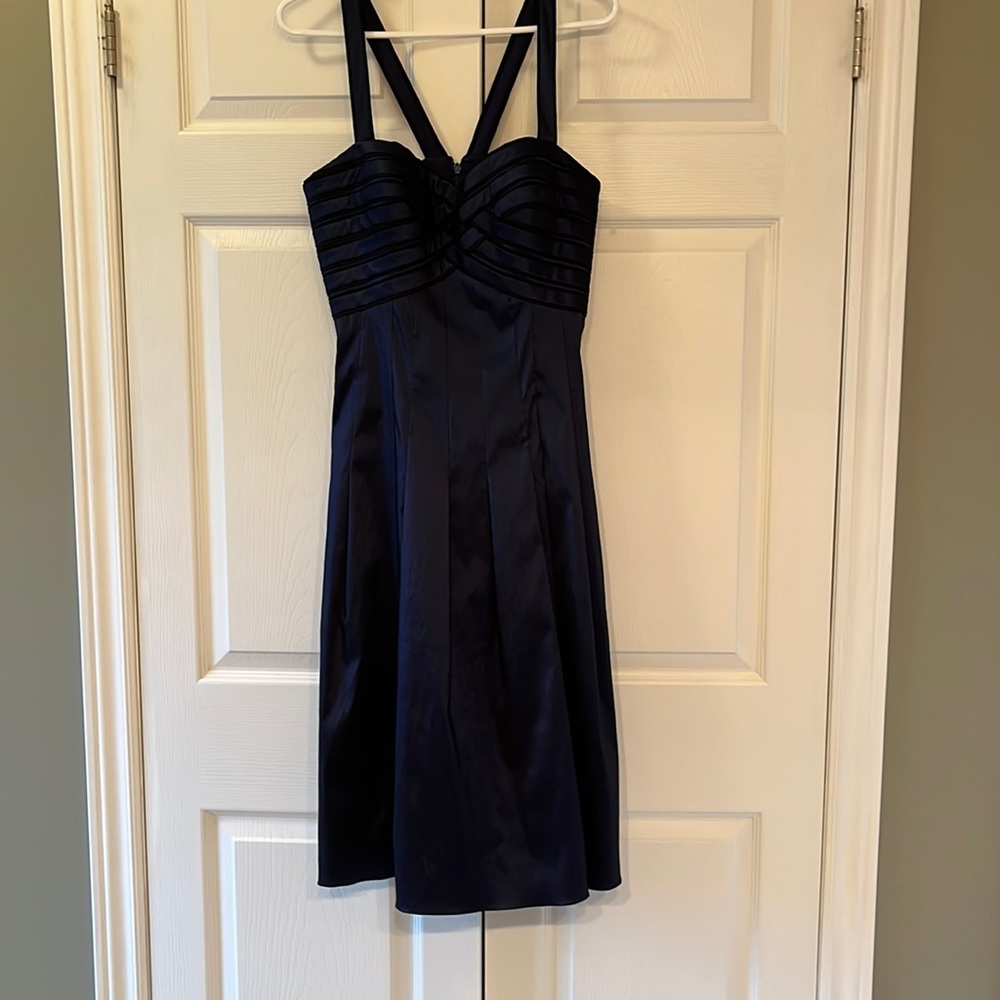 Alex Evenings Navy Dress fit and flair